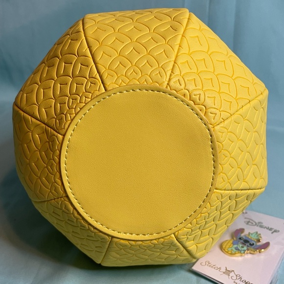 SOLD - Stitch Shoppe by Loungefly x Disney Stitch Pineapple Crossbody with Pin - Picture 6 of 6